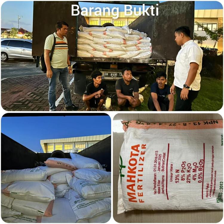 Aparat Sikat 6,75 Ton Pupuk Palsu di Riau