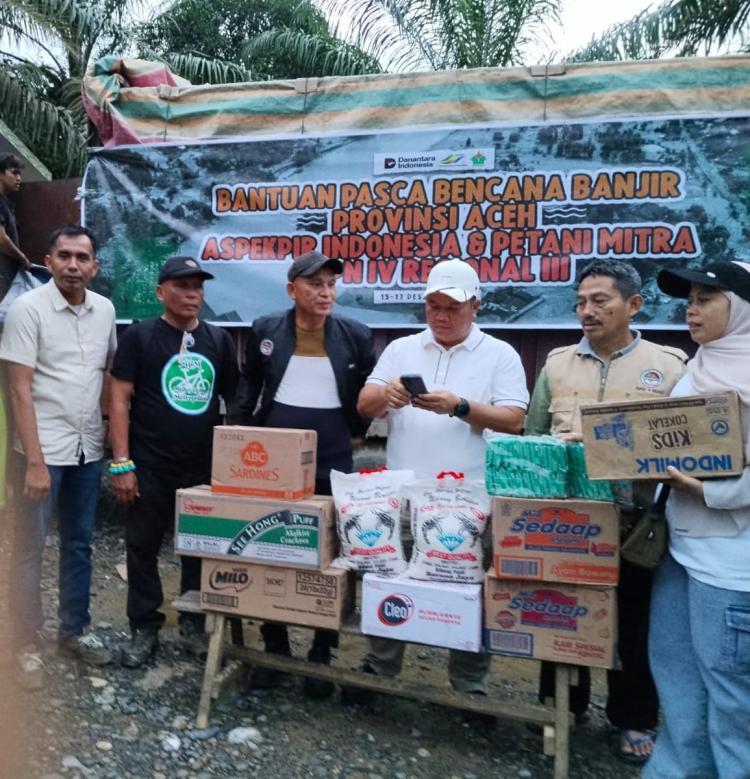 Untuk Tahap Pertama, Aspek-PIR Salurkan Bantuan kepada Korban Bencana di Aceh