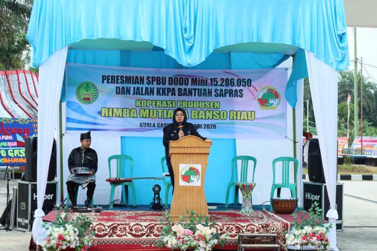 Diresmikan Bupati Siak, Koperasi Rimba Mutiara Banso Kini Punya SPBU Mini