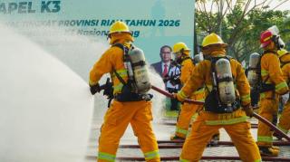 Pemprov Riau Gelar Apel Peringatan Bulan K3, Dipusatkan di Region Office PTPN IV Regional III